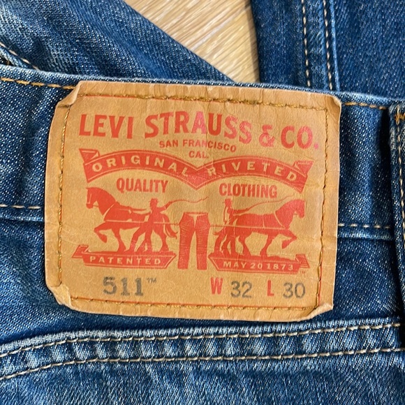 Levi’s Mens Jeans, Distressed Blue Jean, Size 32 x 30, 511 - Picture 4 of 4